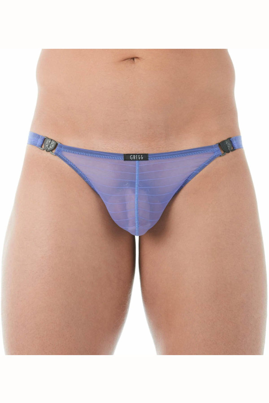Gregg Homme Purple Mesh Suspender C-Ring Thong
