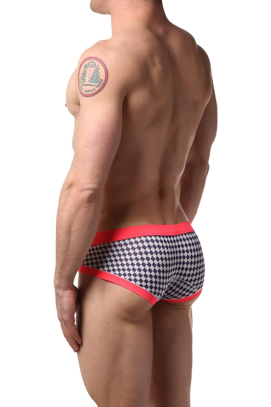 Manview Pink Checkered Brief