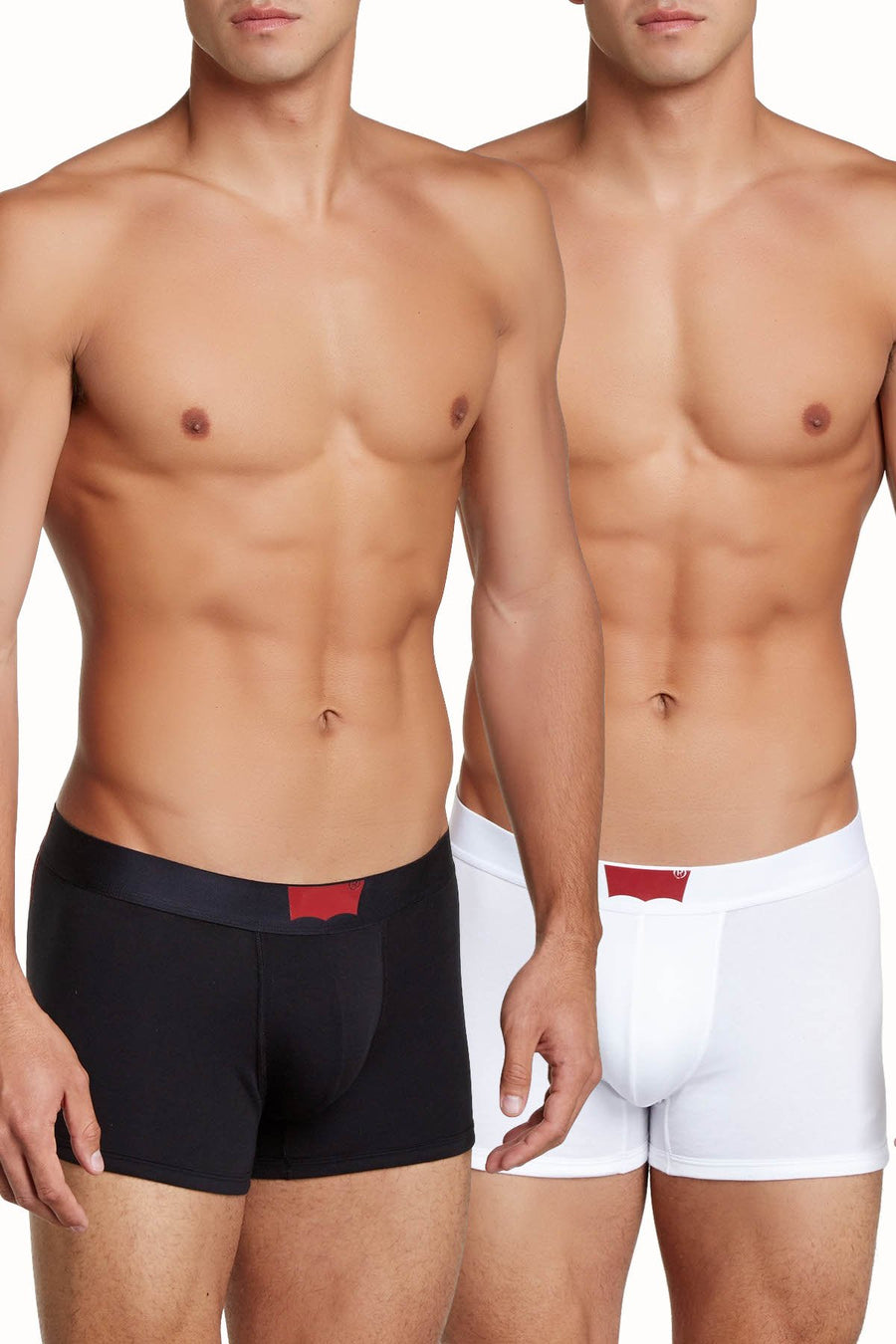 Levi's Black/White 200 Series Cotton-Stretch Boxer Brief 2-Pack