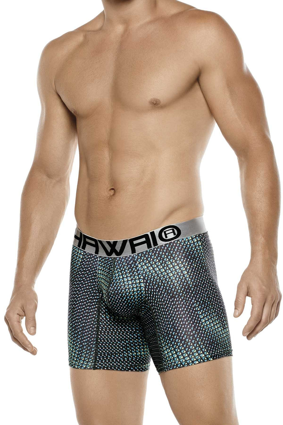 Hawai Green Triangle Squares Boxer