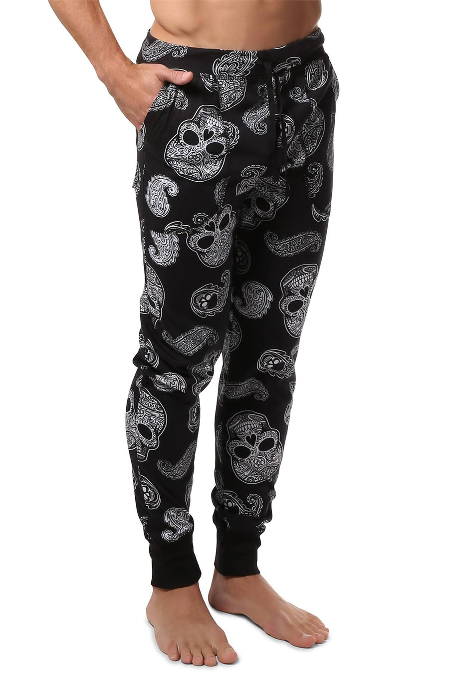 The Bottom Line Paisley Skull Joggers