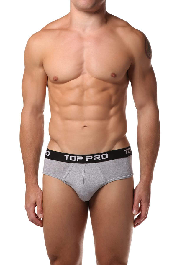 Top Pro Grey Hip Brief 2-Pack