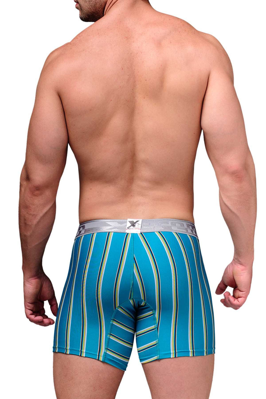 XTREMEN Turquoise Classic Stripes Boxer Brief
