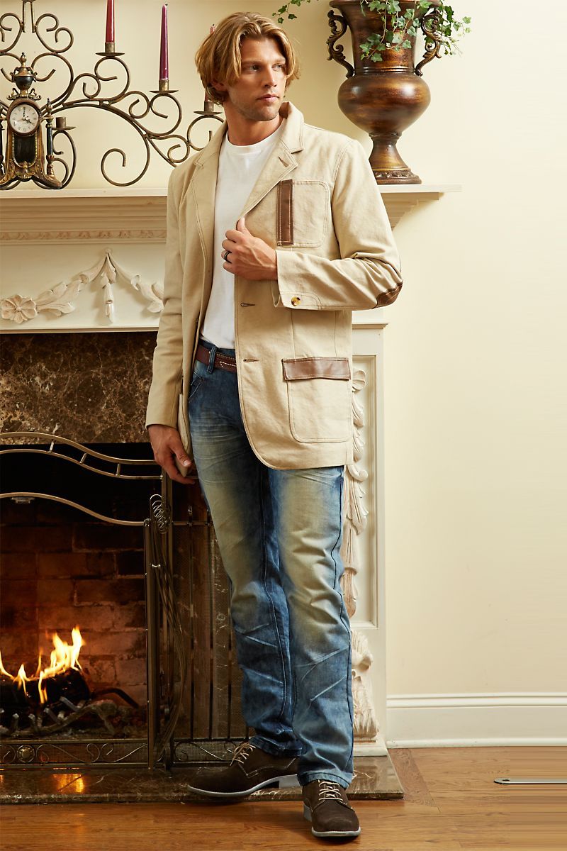P.O.V. Tan Canvas Pablo Blazer