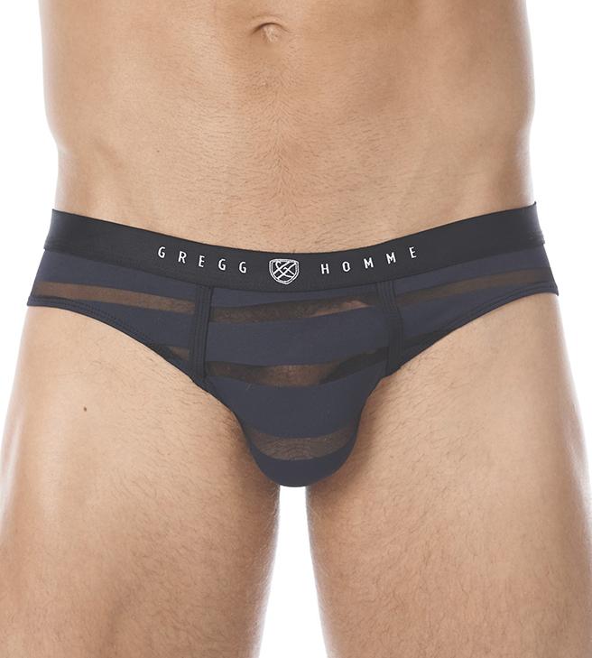 Gregg Homme Black Mesh Encore Waistband Briefs