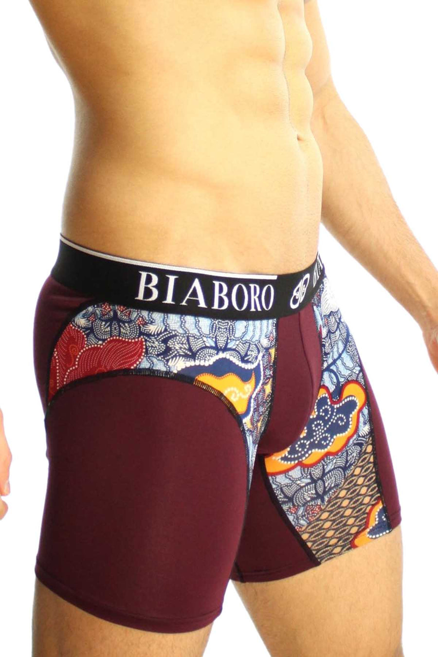 Plum & Floral Print Bamboo Boxer