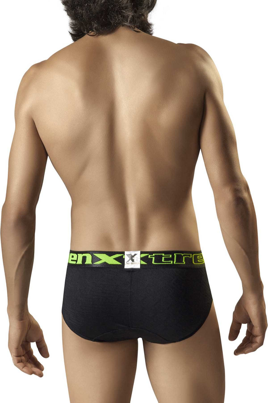 Xtremen Black Microfiber Jacquard Brief