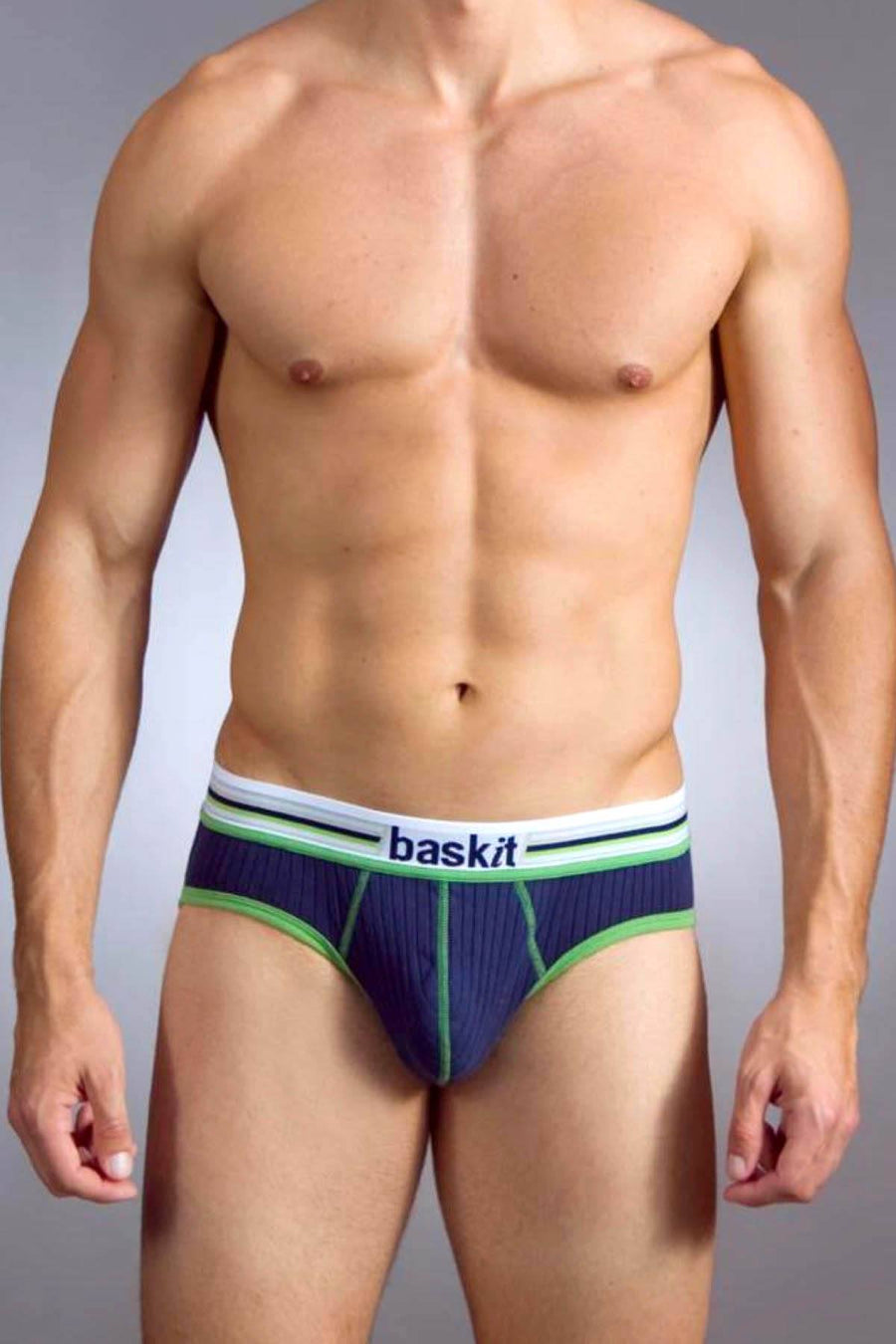 Baskit Navy-Blue Ribbed Brief