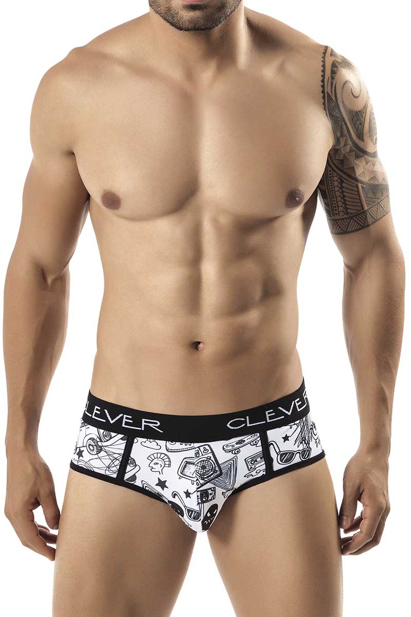 Clever Black Van Piping Brief
