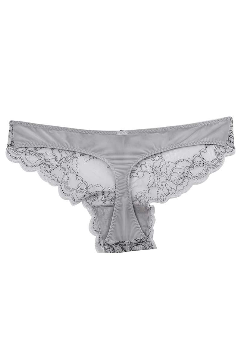 Catherine Malandrino Grey Corded Lace Thong