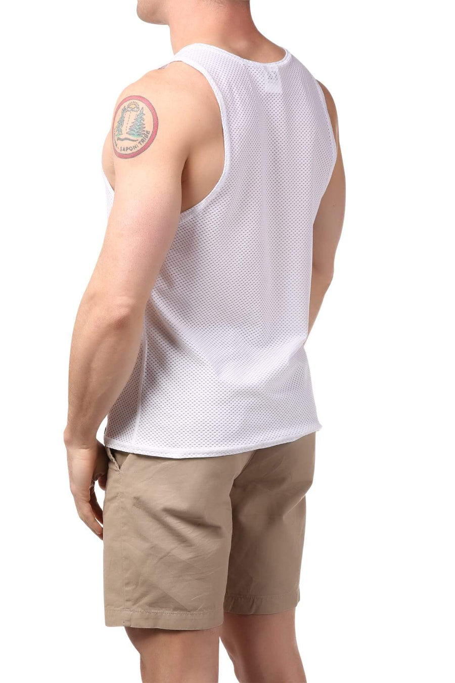 Gigo White Zoom Tank Top