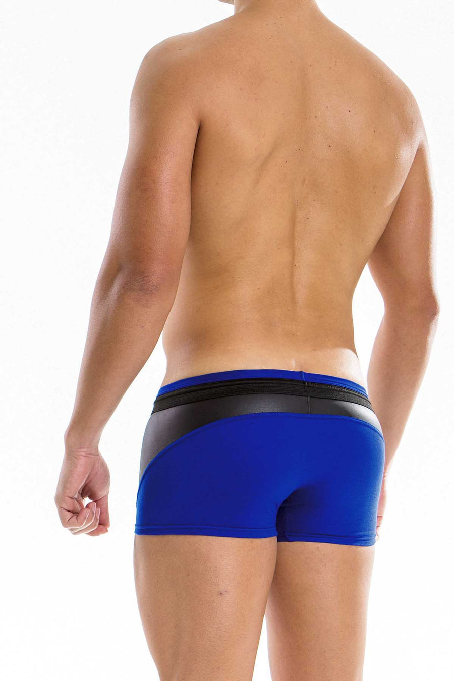 Modus Vivendi Black/Blue Leather-Look Blend Boxer