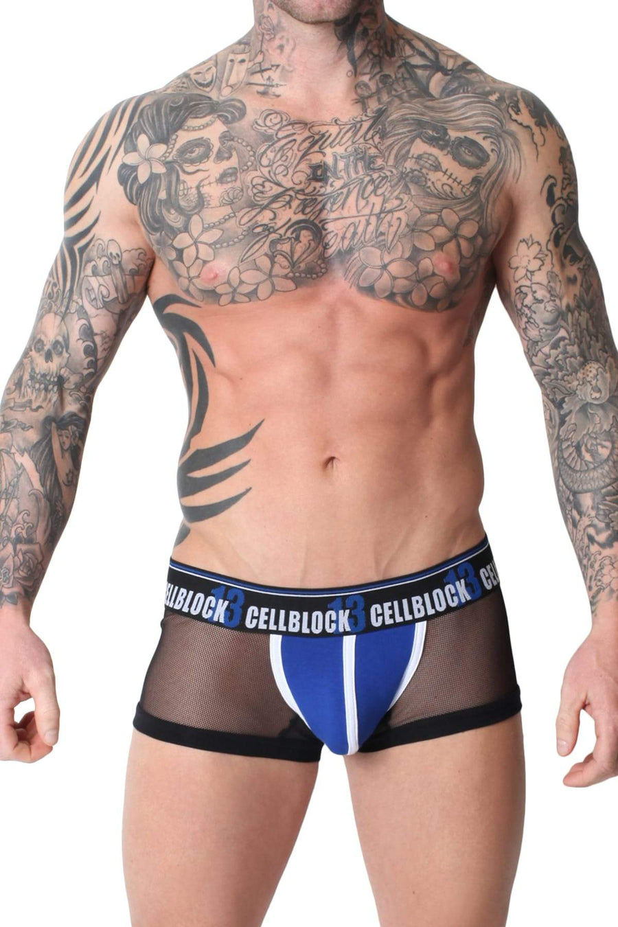 Cell Block 13 Blue Dark Room Backless Jock Trunk