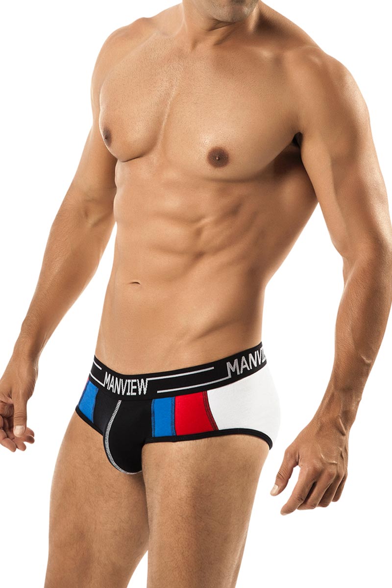 Manview White Stretch Cotton Spectrum Brief