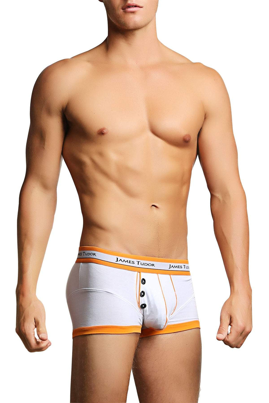 James Tudor White & Orange Retro Boxer
