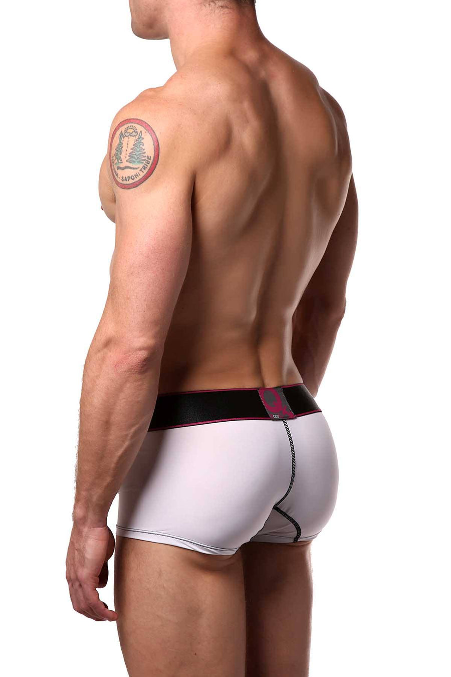 BodyQ White Short Boxer