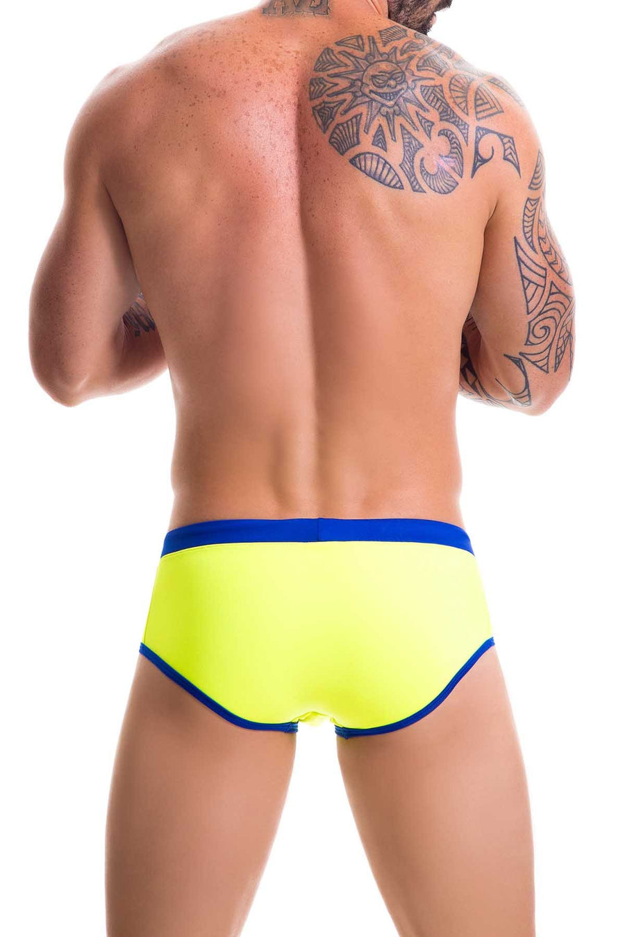 Jor Yellow/Blue Sport Swim Brief