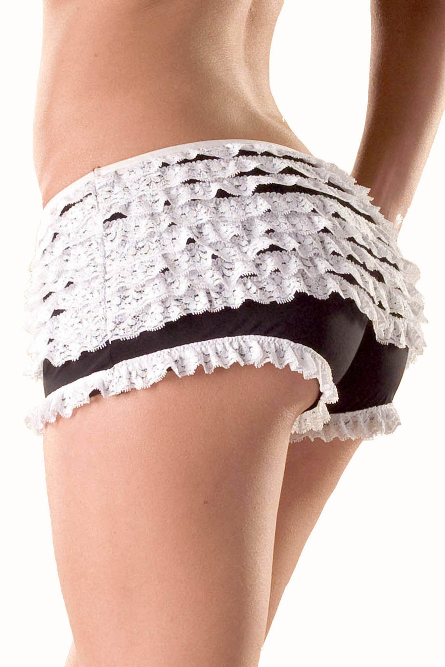 Seven 'Til Midnight White Lace Ruffle Boyshort