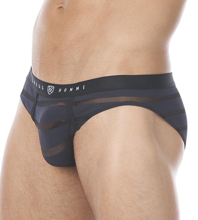 Gregg Homme Black Mesh Encore Waistband Briefs