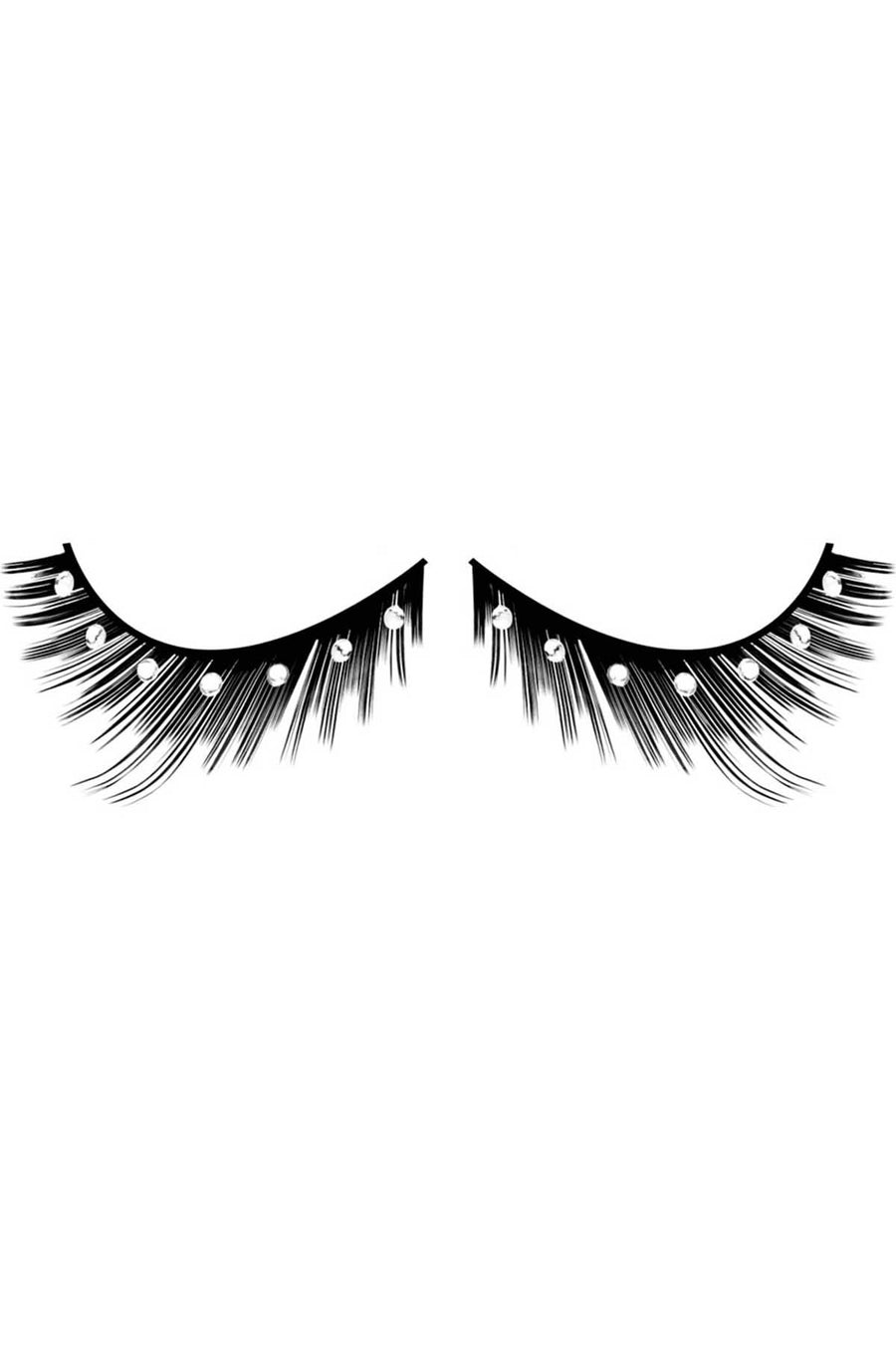 Baci Black-White Glamour Rhinestone Eyelashes