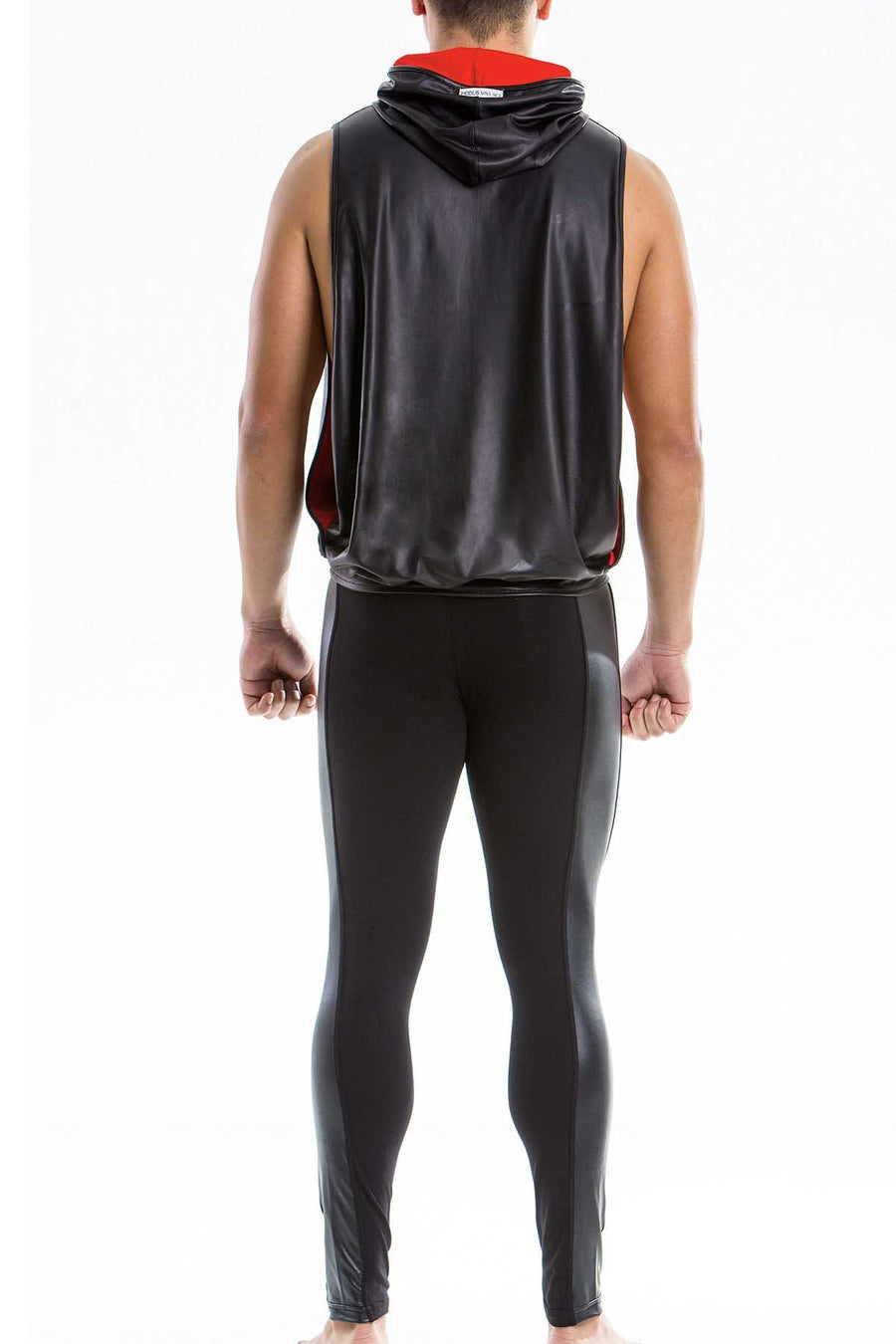 Modus Vivendi Black/Red Blend Muscle Hoodie