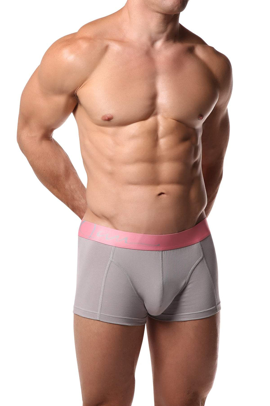 Jam Grey & Salmon Boxer Brief