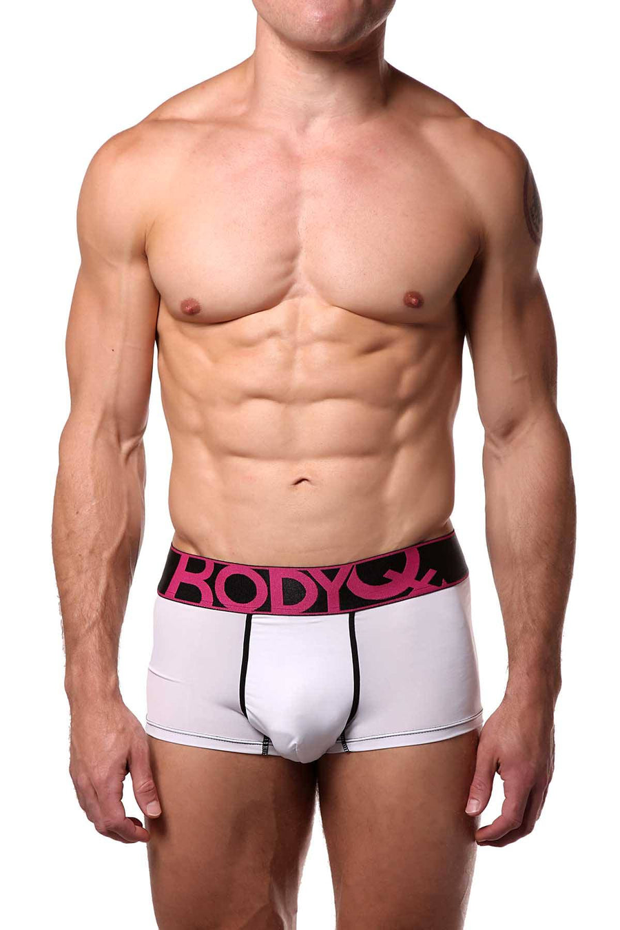 BodyQ White Short Boxer