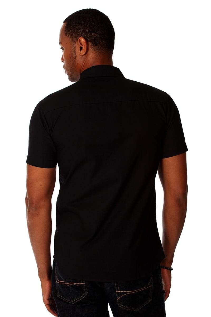 Something Strong Black Tribal Tom Button-Up