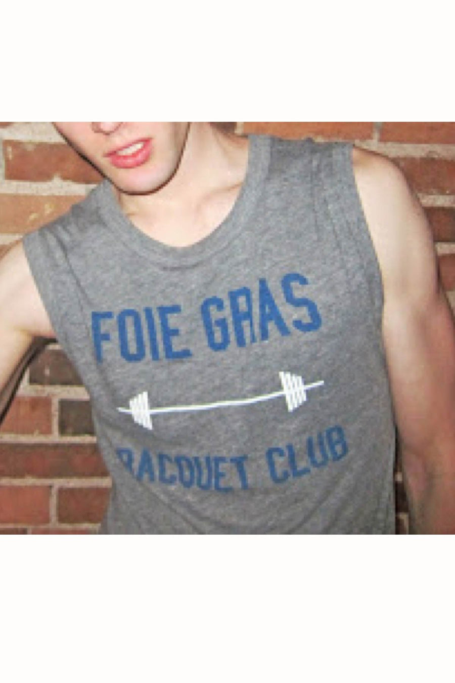 Rxmance Heather Grey Foi Gras Muscle Tee