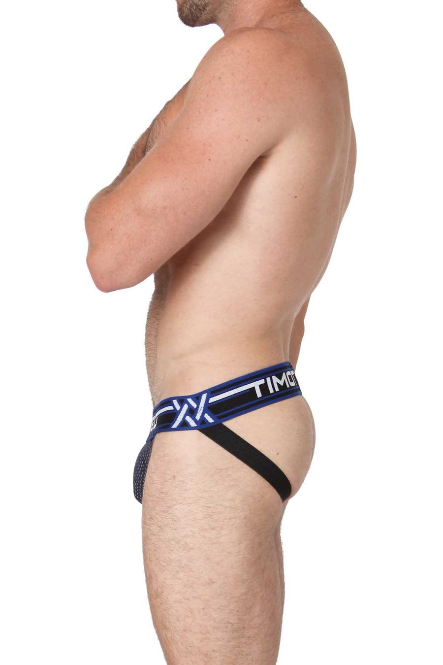 Timoteo Navy & Black Jet Stream U-Bulge Jockstrap