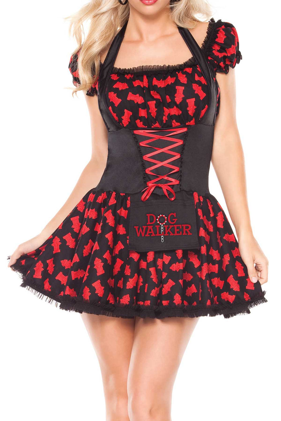 Coquette Black & Red Dog Walker Costume