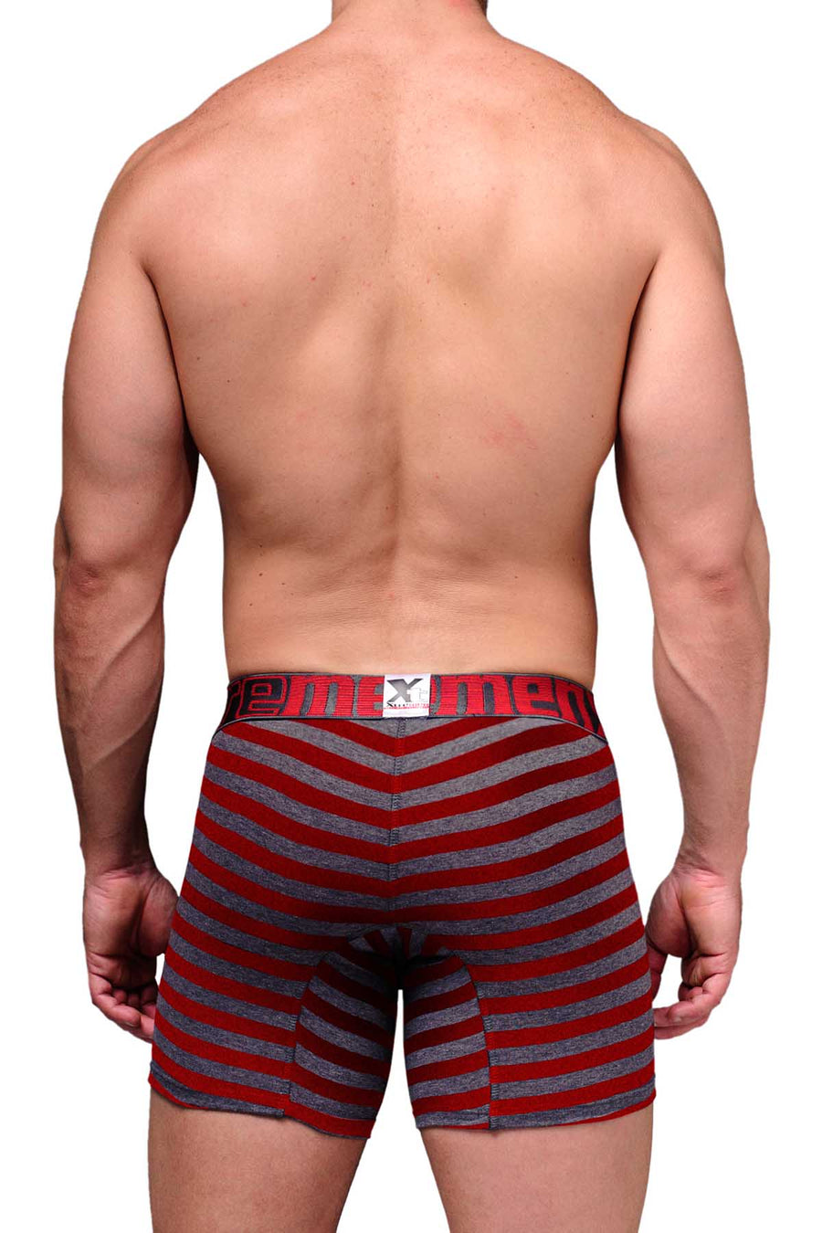 Xtremen Red Large Stripes Boxer Brief