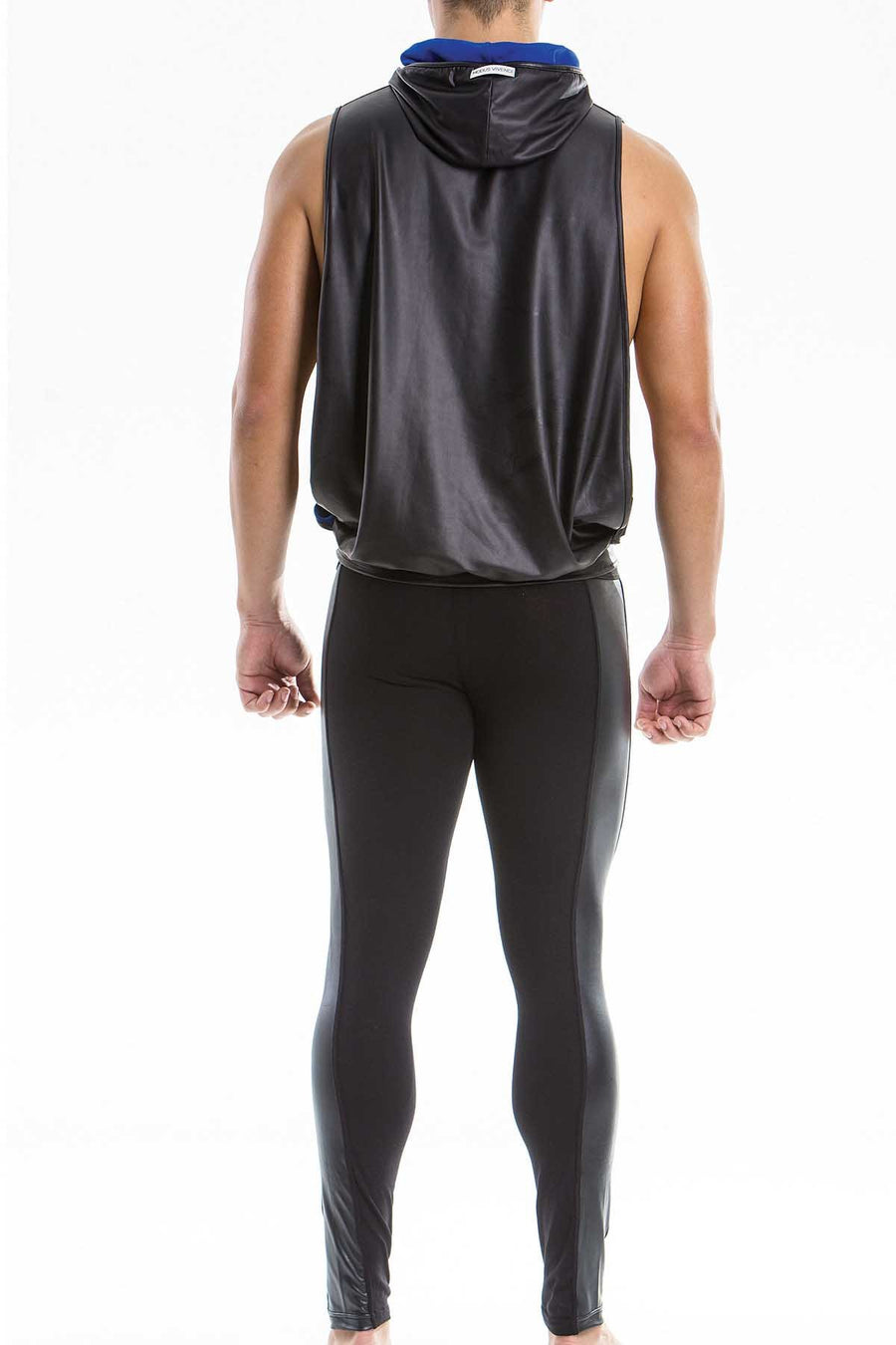 Modus Vivendi Black/Blue Blend Muscle Hoodie