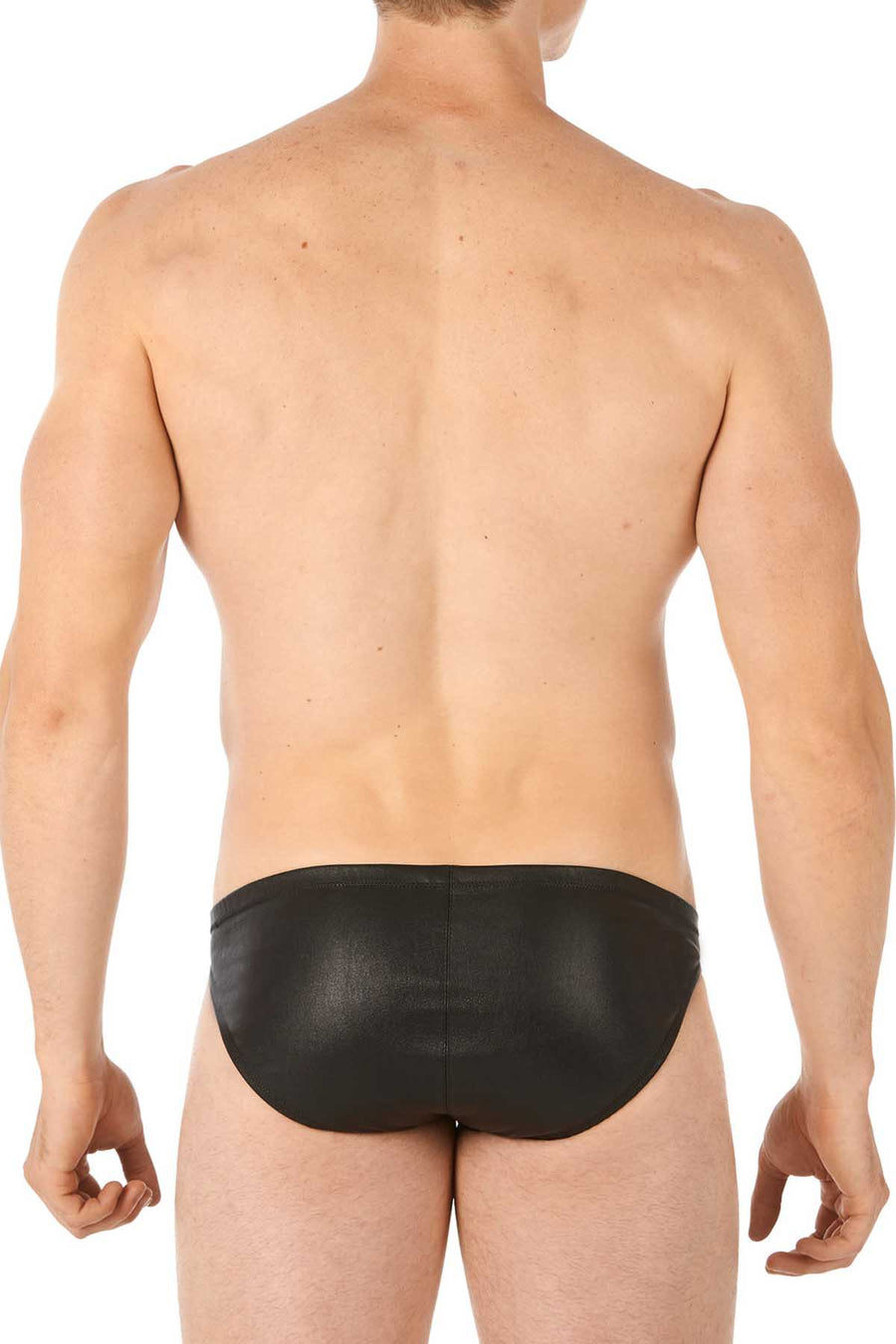 Gregg Homme Black Lambskin Leather Brief