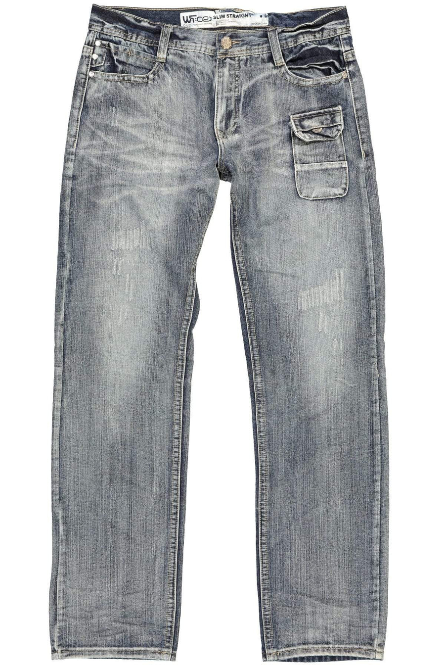 WT02 Dark Sand Blue Slim Straight Michael Jean