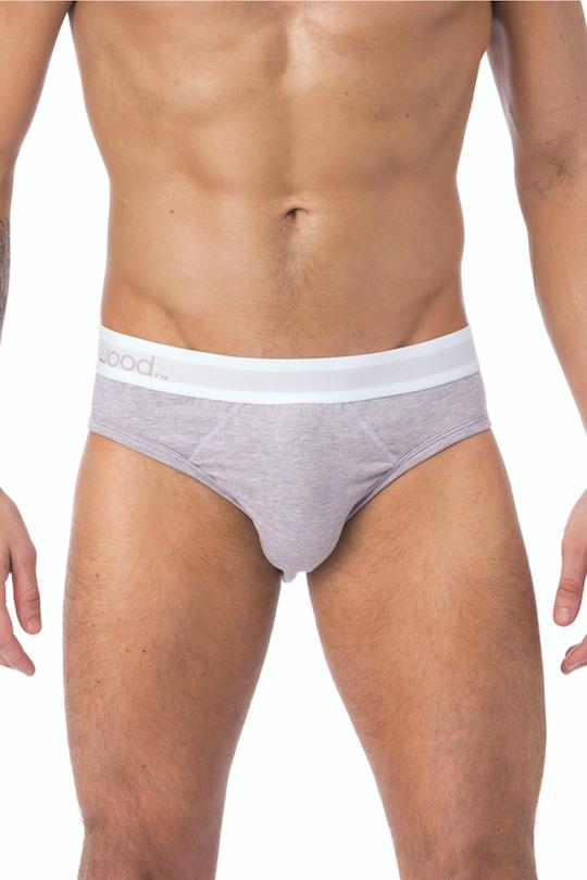 WOOD Violet Grey Heather Hip Brief