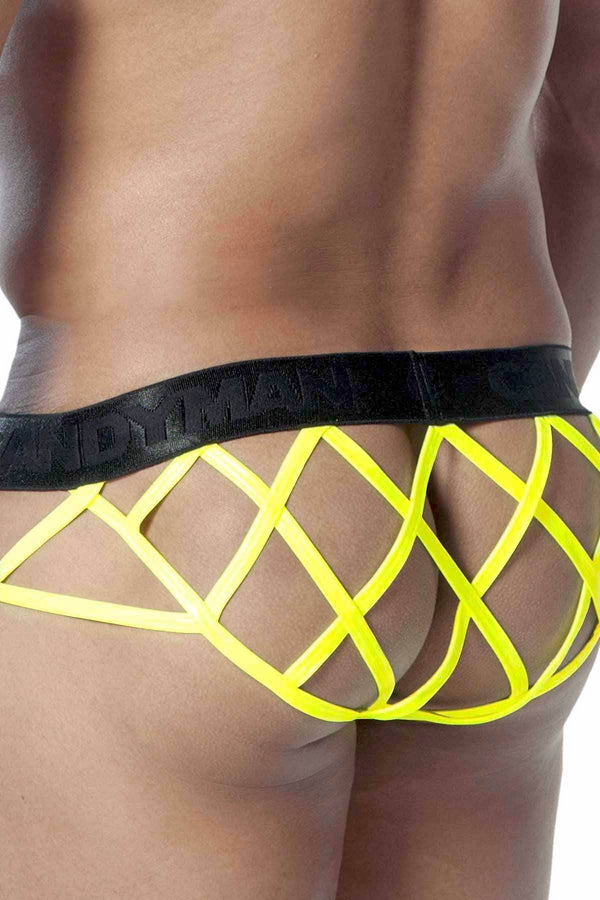 Candyman Neon-Yellow Criss-Cross Brief