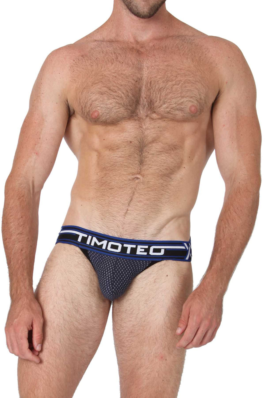 Timoteo Navy & Black Jet Stream U-Bulge Jockstrap