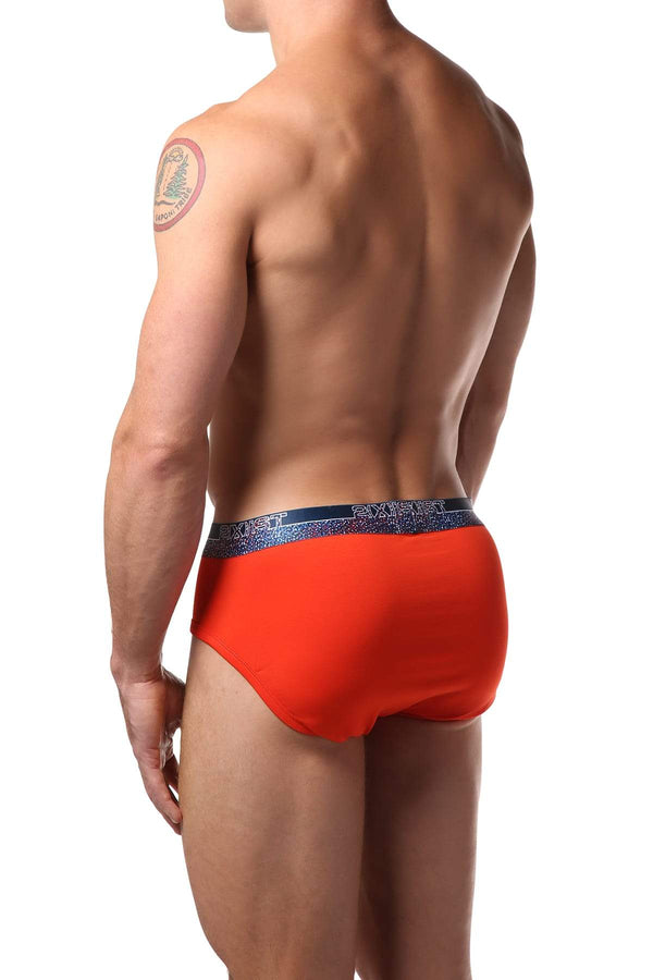 2(X)IST Orange Graphic Cotton Brief