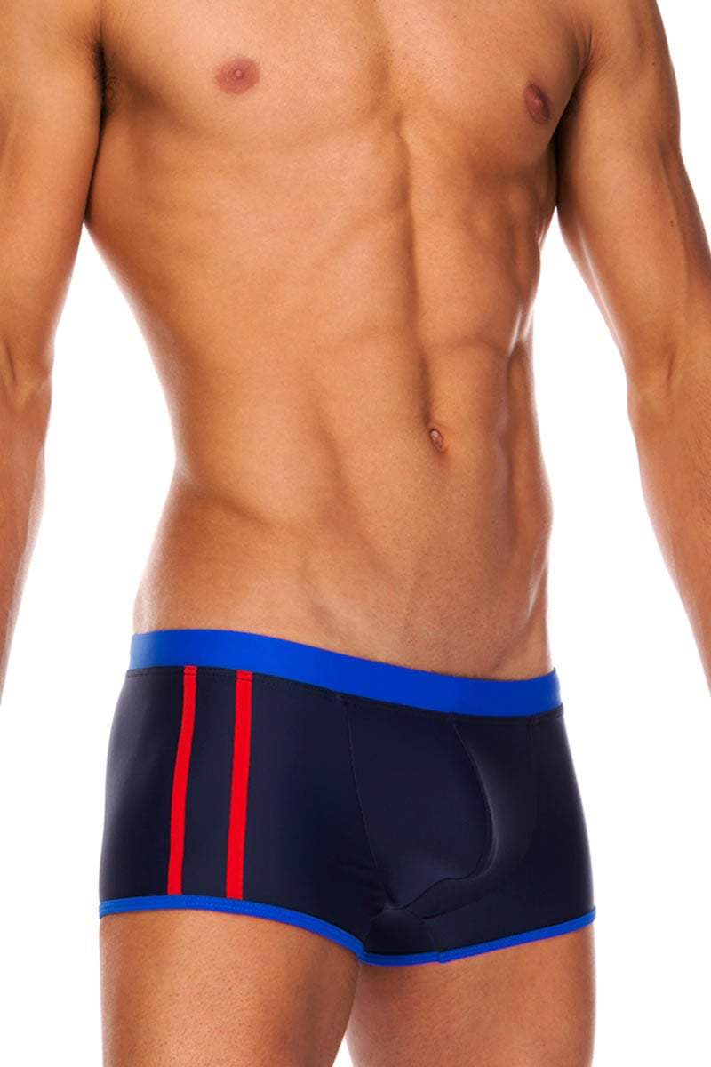 Tribe Navy & Cobalt Indian Swim Trunk