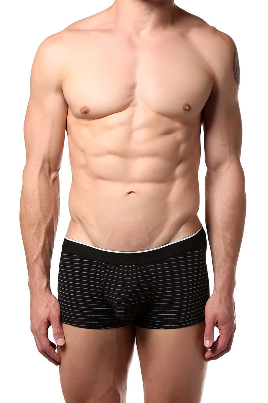 Doreanse Black/Pinstripe Athletic Hipster Trunk