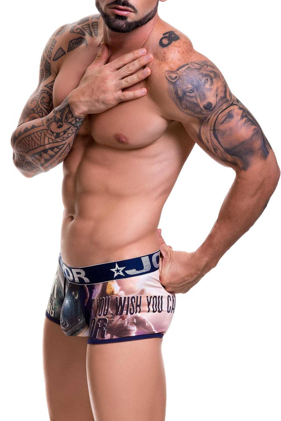 Jor Spaceman-Printed Boxer-Trunk
