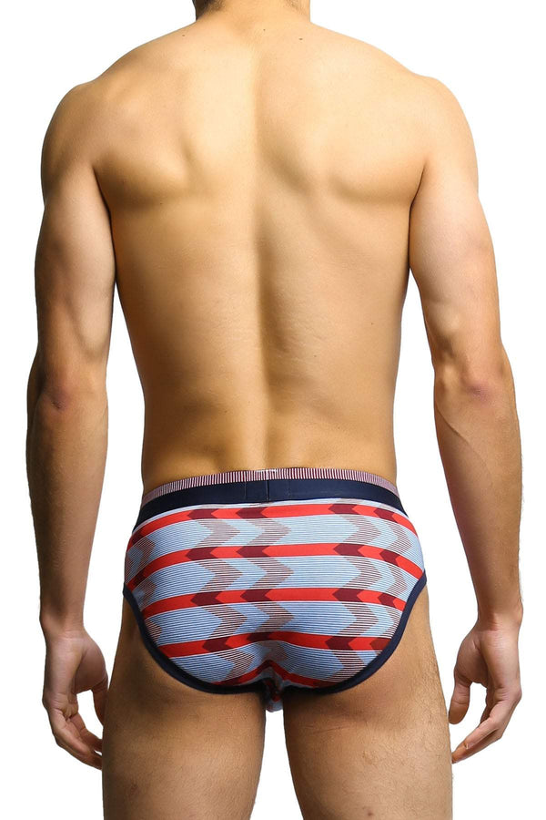 2(X)IST Zig Zag Stripe Red Graphic Cotton Briefs