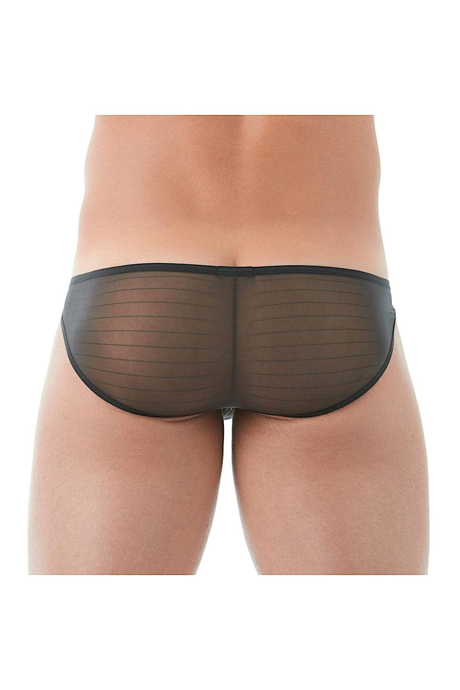Gregg Homme Black Mesh Suspender C-Ring Brief