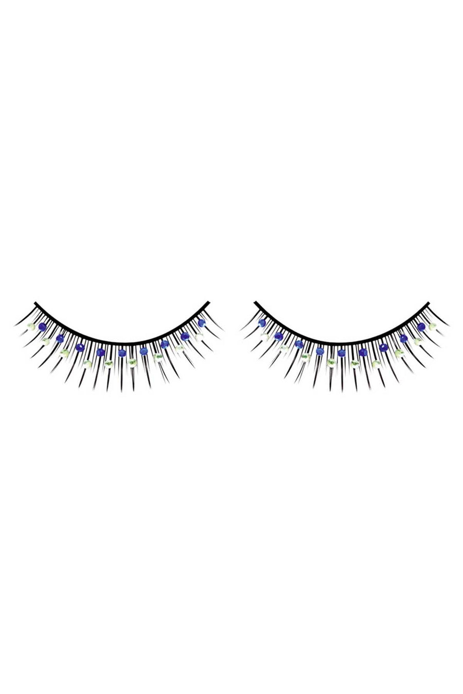 Baci Blue & Green Peacock Rhinestone Starlight Edition Eyelashes